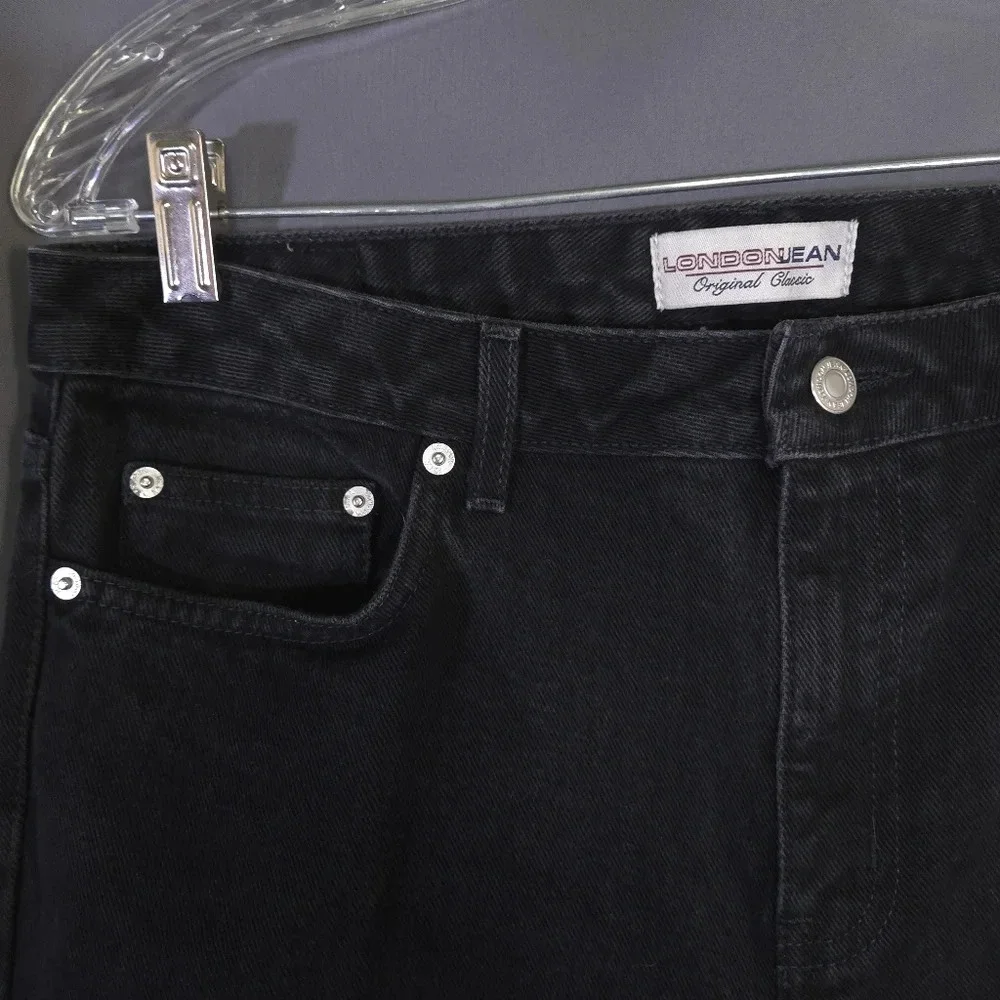 Vtg 90s London Jean‎ Original Classic Jeans Size 12 Black Goth Punk Grunge - Picture 2 of 8